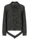 Y's Long Sleeve Denim Jacket In Black