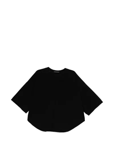 Y's Jersey Hooked Blouse In Black