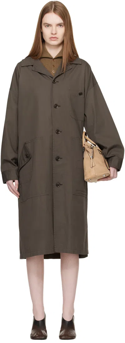 Y's Khaki 5-pocket Coat In Brown