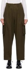 Y'S KHAKI GABARDINE TROUSERS