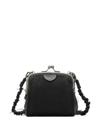 Y's Kiss-lock Denim Necklace In Black