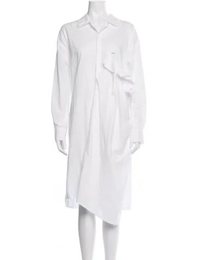 Pre-owned Y's Knee-length Dress In White