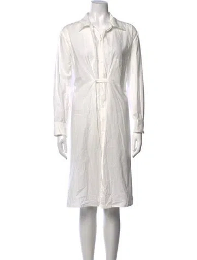 Pre-owned Y's Knee-length Dress In White