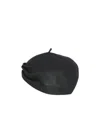 Y's Black Raffia Hat In Black