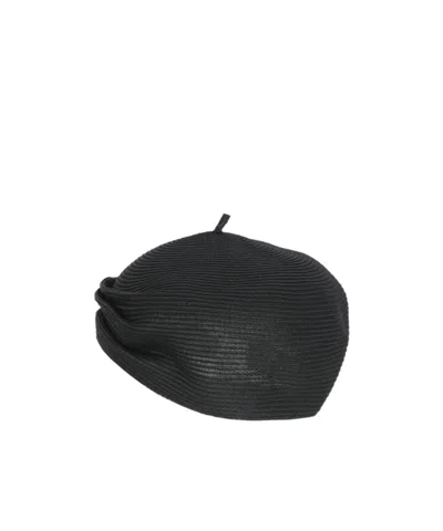 Y's Knitted Hat In Black