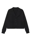 Y's Knitted Lapel-detail Cardigan In Black