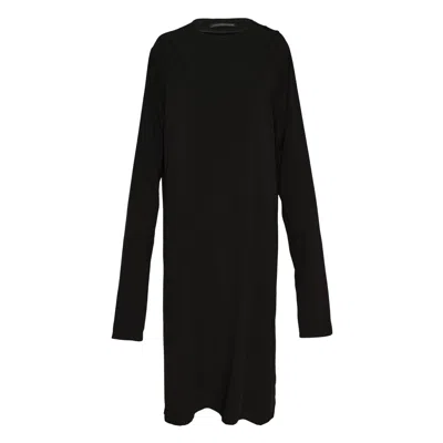 Y's Knot Sleeve Dress In Black