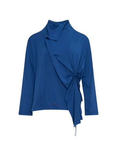 Y's Knotted Asymmetric Sweater In Multi