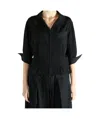 Y's Ko-3/4 Sleeve Bl Shirt In Black