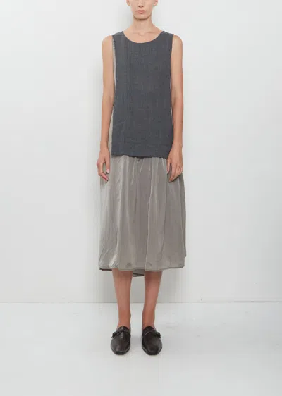 Y's Ko-combination Sleeveless Dress In Gray