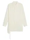 Y's Lace-up Detailing Shirt In White