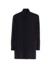 Y's Layered-collar Buttoned Shirt In Black