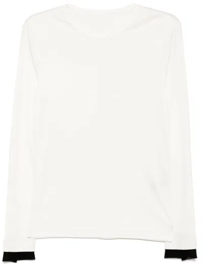 Y's Layered Details T-shirt In White