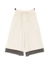 Y's Layered Pinstripe-pattern Shorts In Multi