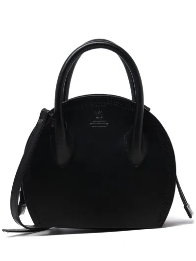Y's Leather Cross Body Bag In 黑色