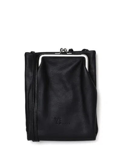 Y's Leather Cross Body Bag In 黑色