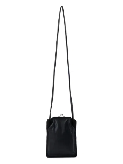 Y's Leather Crossbody Bag In Black