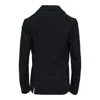 Y's Left Front Drape Jacket In Black