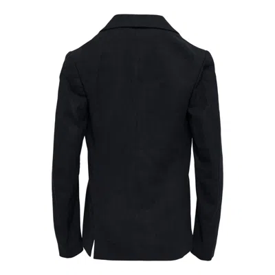 Y's Left Front Drape Jacket In Black