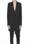 Y's Lightweight Wool Coat In Black