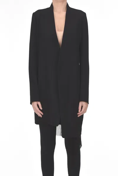 Y's Lightweight Wool Coat In Black