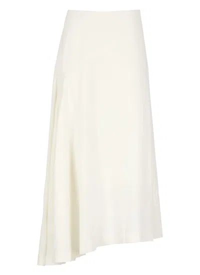 Y's Asymmetrical Skirt In White