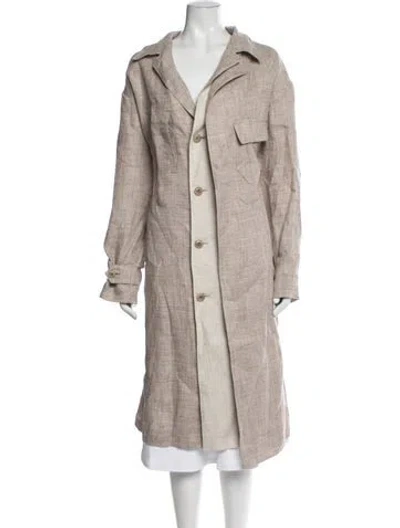 Pre-owned Y's Linen Coat In Neutrals