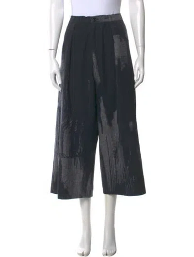 Pre-owned Y's Linen Wide Leg Pants In Gray