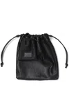 Y's Logo-appliqué Clutch Bag In 黑色