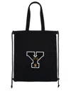 Y's Logo-appliqué Drawstring Tote Bag In Red