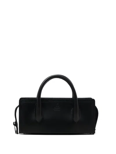 Y's Logo-debossed Tote Bag In 黑色