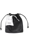 Y's Logo-patch Clutch Bag In 黑色