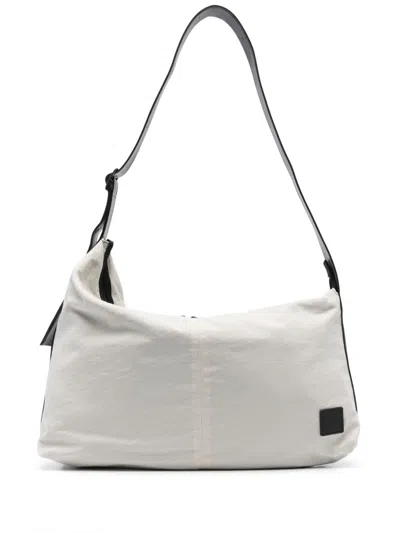 Y's Schultertasche Mit Logo-patch In Nude
