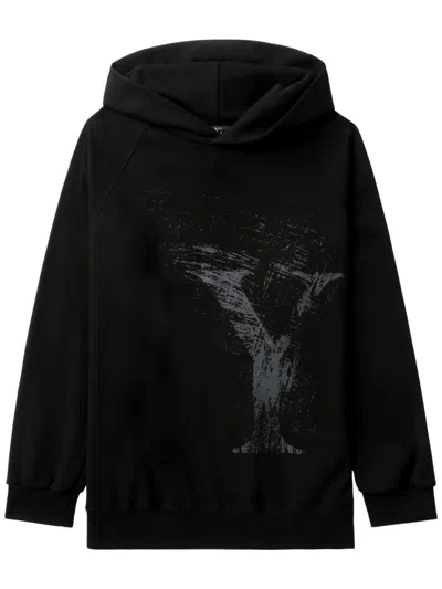 Y's Logo-print Hoodie In 黑色