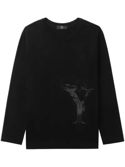 Y's Logo-print T-shirt In 黑色
