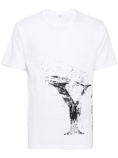 Y's Graphic-print Cotton T-shirt In White