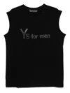 Y's Logo-print Tank Top In Black