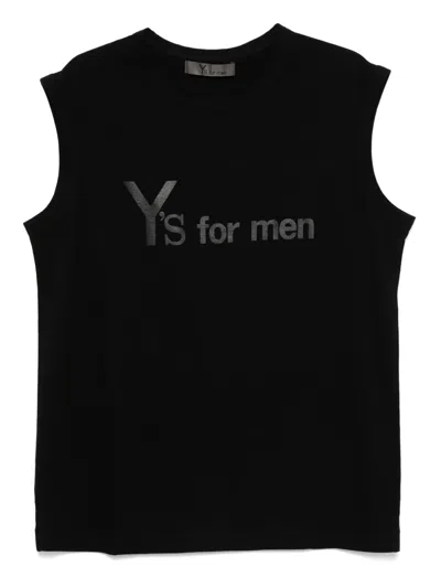 Y's Logo-print Tank Top In Black