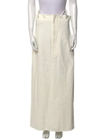 Pre-owned Y's Long Skirt In White