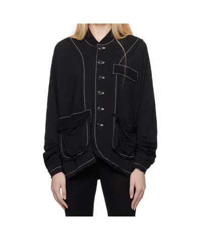 Y's Long Sleeve Casual Jacket In Black