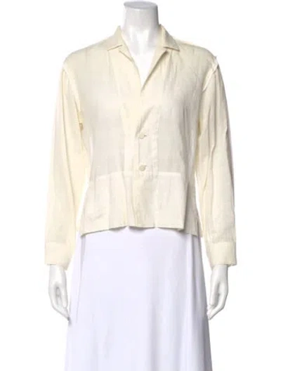 Pre-owned Y's Long Sleeve Top In Neutral