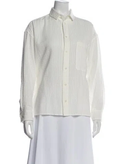 Pre-owned Y's Long Sleeve Top In White