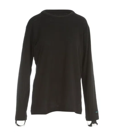 Y's Long-sleeved T-shirt With Round Neck In Black  