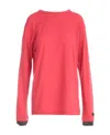 Y's Long-sleeved T-shirt With Round Neck In Orange