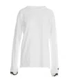 Y's Long-sleeved T-shirt With Round Neck In White