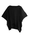 Y's M-dolman Asymmetric Draped Top In Black