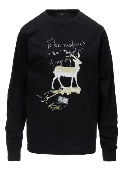 Y's Message Sweatshirt In Black