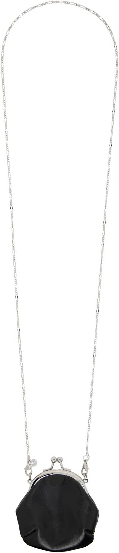 Y's Metal Clasp Necklace In Black