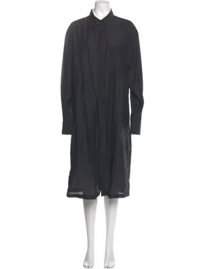 Pre-owned Y's Midi Length Dress In Gray