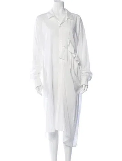 Pre-owned Y's Midi Length Dress In White
